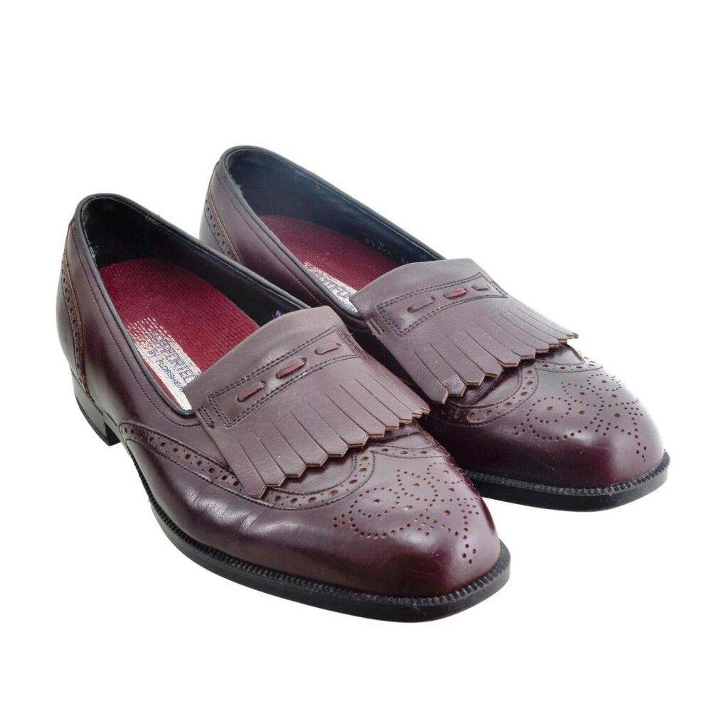 Florsheim Comfortech Oxblood Kiltie Slip-On Dress Loafers Men's Size 9 D